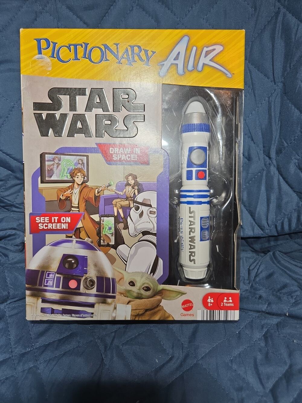 Disney Pictionary Air Star Wars Family Game Kids & Adults R2-D2 Light Pen BC1